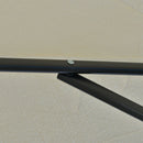 Outsunny 3m Cantilever Parasol with Easy Lever Crank Handle 6 Metal Ribs White