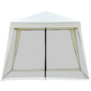 Outsunny 3x3m Outdoor Gazebo Canopy Tent Event Shelter w/ Mesh Screen Side White