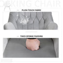 HOMCOM Modern Rocking Armchair with Foam Padding Metal Frame Home Office Grey
