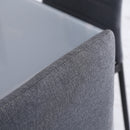 HOMCOM Dining Chairs Upholstered Fabric Accent Chairs with Metal Legs, Set of 4