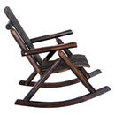 Outsunny Fir Wood Rustic Outdoor Patio Adirondack Rocking Chair Porch Rocker