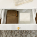HOMCOM Bedroom Bedside Table, Sofa Side Table with Drawer and Shelf, White