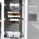 HOMCOM Kitchen Cart Trolley with Spice Racks, Baskets, Drawers for Dining Room