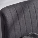 HOMCOM Linen-Feel Double Sofa w/ Wood Frame Padding Back, Dark Grey