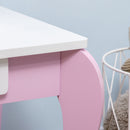 ZONEKIZ Kids Dressing Table Set, Kids Vanity Set w/ Drawer - Pink