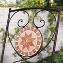 Outsunny 3-Piece Outdoor Bistro Set w/ Mosaic Round Table and 2 Armless Chairs