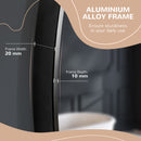 kleankin Round Bathroom Mirror, Modern Wall Mirror Aluminium Frame, 50x50 cm