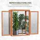 Outsunny 3-tier Wood Greenhouse Plant Storage Shelf Garden Cold Frame Grow House