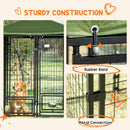 PawHut Outdoor Dog Kennel w/ Weather-Resistant Cover, 244 x 122 x 183cm - Green