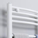 HOMCOM Heated Towel Rail, Hydronic Bathroom Ladder Radiator 600mm x 1200mm White