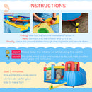 Outsunny Kids Inflatable Bouncy Castle 6 in 1 Water Slide Water Gun Air Blower