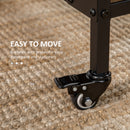 HOMCOM Mobile Drop Leaf Table Folding Kitchen Table Extendable Dining Table