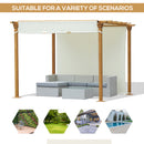 Outsunny Outdoor Retractable Pergola Gazebo Garden Sun Shade Canopy Shelter