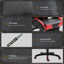 HOMCOM High Back Gaming Chair PU Leather Computer Chair with Footrest, Red