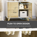HOMCOM Modern Storage Cabinet with Push to Open Doors and Adjustable Shelf