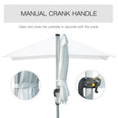 Outsunny 3 x 3(m) Roma Parasol Square Cantilever Umbrella w/ Crank & Tilt White