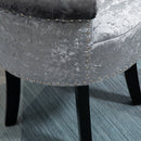 HOMCOM Dressing Table Stool Vanity Seat w/ Rubber Wood Legs Bedroom - Grey