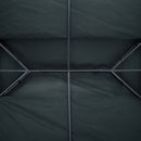 Outsunny 3x4m Gazebo Replacement Roof Canopy 2 Tier Top UV Cover Charcoal Grey