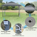 Outsunny 4 x 4m Outdoor Pop-Up Canopy Tent Gazebo Adjustable Legs Bag Dark Grey