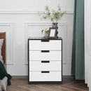 HOMCOM Chest of Drawers, 4 Drawer Storage Cabinet Unit Bedroom Living Room