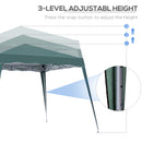 Outsunny Garden Pop up Gazebo Tent Party Water-resistant 2.5 x 2.5M Green