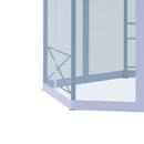 Outsunny 4 x 4.7(m) Gazebo Canopy, Hexagon Tent w/ Netting Steel Frame Grey