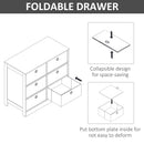 HOMCOM Chests of Drawer Fabric Dresser Storage Cabinet w/ 6 Drawers for Bedroom