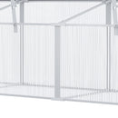 Outsunny  Aluminium Greenhouse Plants Raised Bed Vented Cold Frame Transparent