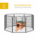 PawHut Wooden Rabbit Hutch Bunny Cage Guinea Pig House Pet Habitat Ferret