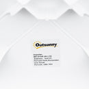 Outsunny Patio End Table - White