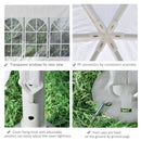 Outsunny 3.9m Outdoor Gazebo Canopy Party Tent with 6 Removable Side Walls