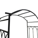 Outsunny Garden Arbour Bench Plant Climbing Support Trellis Rose Vines Black