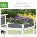 PawHut Wooden Chicken Coop Rabbit Hutch Poultry Cage W/ Plant Box Nesting Box