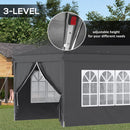 Outsunny 3 x 6m Pop Up Gazebo Height Adjustable Party Tent w/ Storage Bag Black