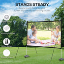 HOMCOM Projector Screen 100 inch Portable 16:9 Projection Screen Indoor Outdoor