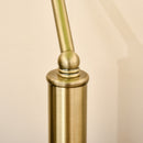 HOMCOM Banker's Table Lamp w/ Bronze Base, Green Glass Shade, Pull Rope Switch
