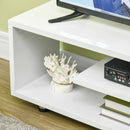 HOMCOM TV Stand for TVs up to 45" TV Cabinet W/ Storage Drawer High Gloss White