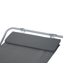Outsunny Single Texteline Outdoor Hammock Bed Patio Sun LoungerRocker Grey