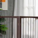 Pawhut Folding Pet Gate Fence Free Standing Child Safety Indoor Wood Durable