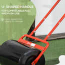 Outsunny Combination Push/Tow Lawn Roller Filled w/ 38L Sand or Water Garden