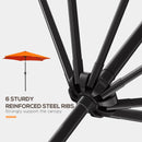 Outsunny Patio Umbrella Parasol Sun Shade Garden Aluminium Orange 2.7M