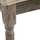 HOMCOM Set of 2 Elegant French-Style Dining Chairs w/ Wood Frame Foam Seat Ivory