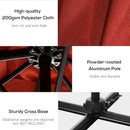 Outsunny Square Cantilever Roma Parasol 360° Rotation w/ Hand Crank, Wine Red