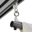 Outsunny 3 x 3(m) Outdoor Pergola Retractable Canopy Wall Mounted Gazebo Cream