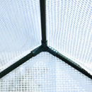 Outsunny Walk in Greenhouse w/Shelves Steeple Grow House 186x 120 x 190cm White