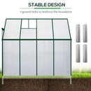 Outsunny 8 X 4ft Walk-In Garden Greenhouse Aluminum Frame Polycarbonate