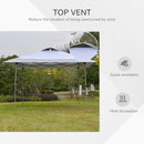Outsunny 4 x 4m Pop Up Tent Gazebo Outdoor w/ Adjustable Legs and Roller Bag