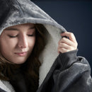 Lewis's Sherpa Fleece Lined Hooded Throw - 5 Colours