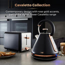 Tower Cavaletto Pyramid Kettle 1.7L - Black/Rose Gold