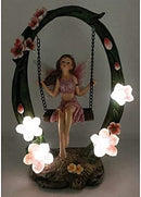 Silver & Stone Solar Swinging Fairy Light